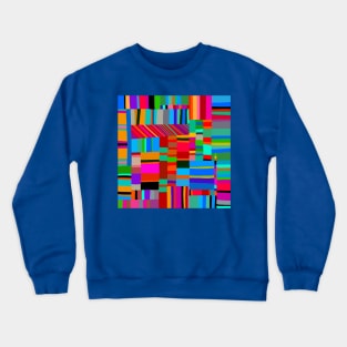 Kuna Indian Abstract Mola Fringe Crewneck Sweatshirt